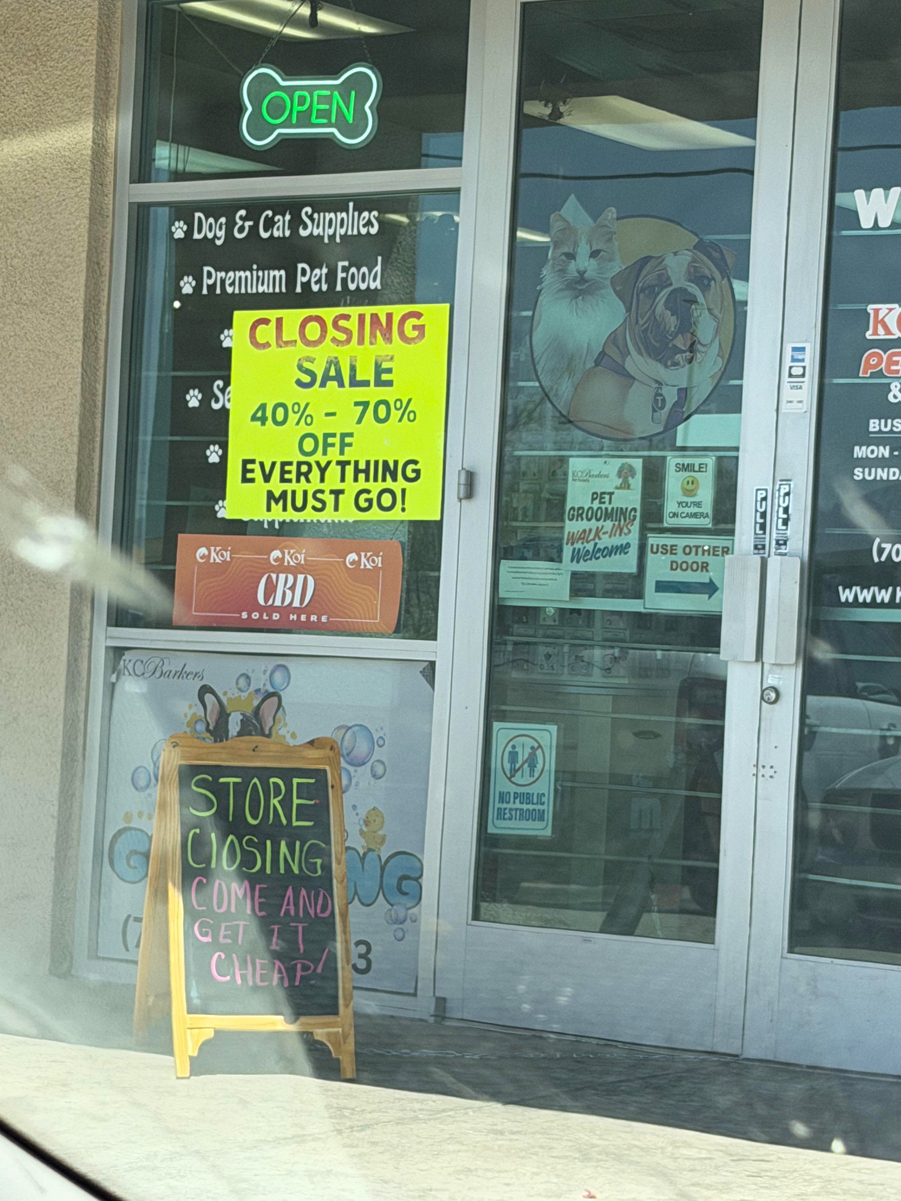The Pet Shop storefront after closing for good